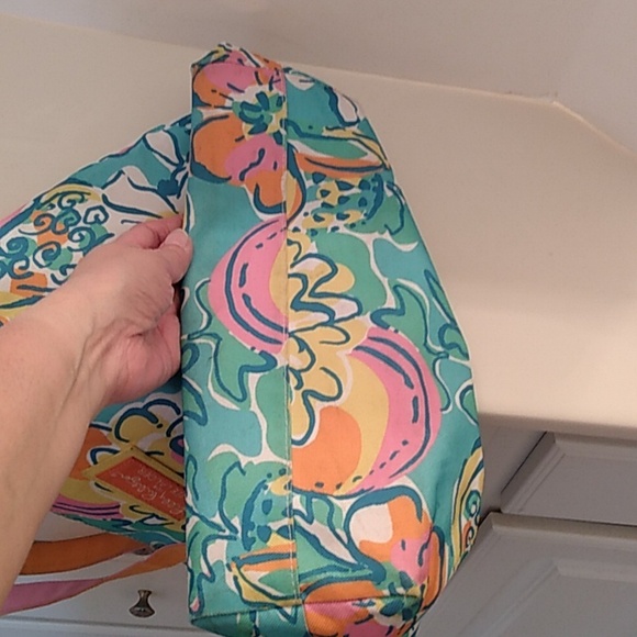 Lilly Pulitzer Tote Bag Estee Lauder Collab Colorful Shopping Purse - Picture 8 of 9